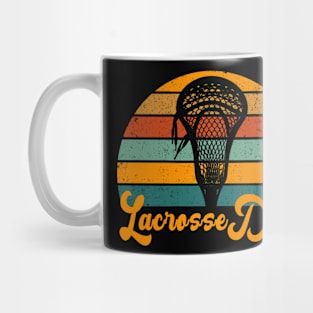 Vintage Lacrosse Dad Retro Sunset Mug